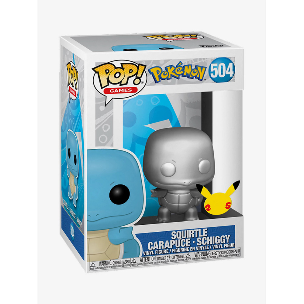 Funko Pop! Games Pokemon Squirtle (Metallic) Vinyl #504 Figure